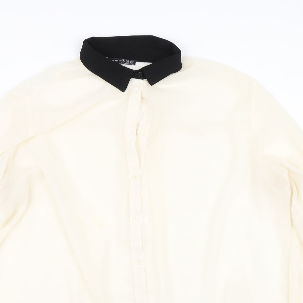 Atmosphere Womens White   Basic Blouse Size 16  - Transparent