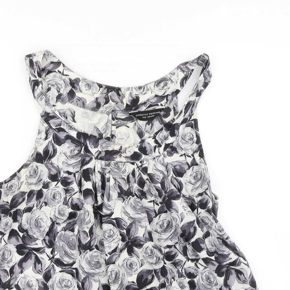 Dorothy Perkins Womens Blue Floral  Basic Tank Size 14