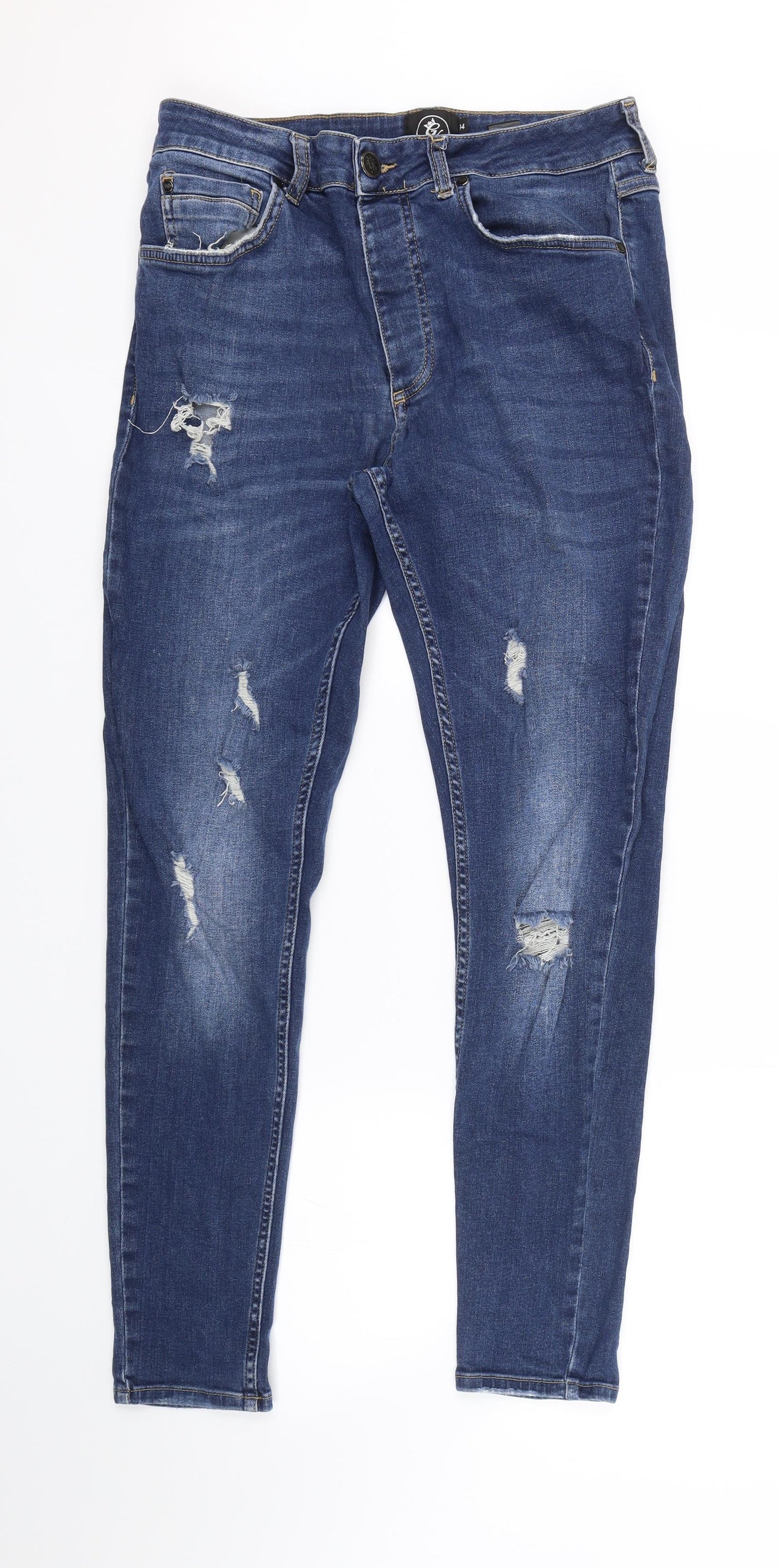 Gym King Mens Blue  Denim Skinny Jeans Size 34 L27 in