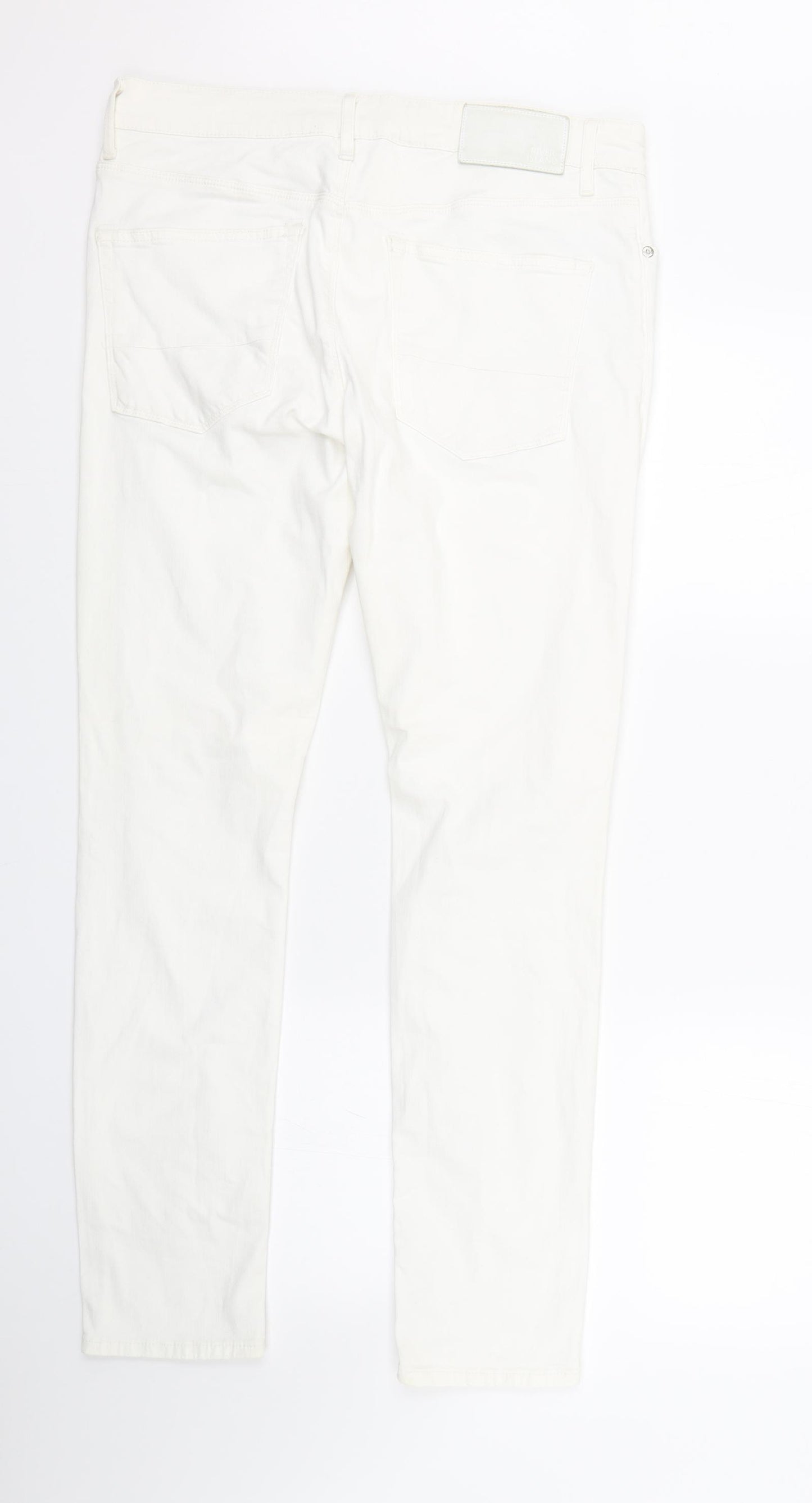 River Island Womens White  Denim Skinny Jeans Size 32 L29 in