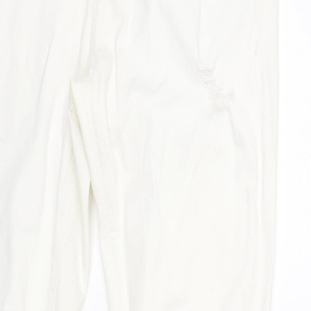 River Island Womens White  Denim Skinny Jeans Size 32 L29 in