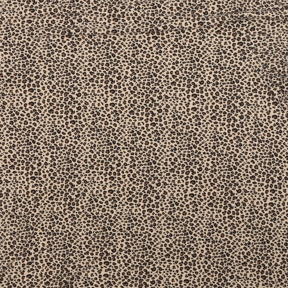 TU Womens Yellow Animal Print  Basic T-Shirt Size 18