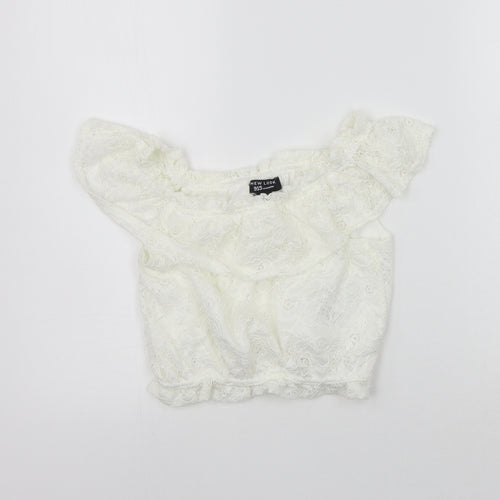 New Look Girls White   Basic T-Shirt Size 9 Years