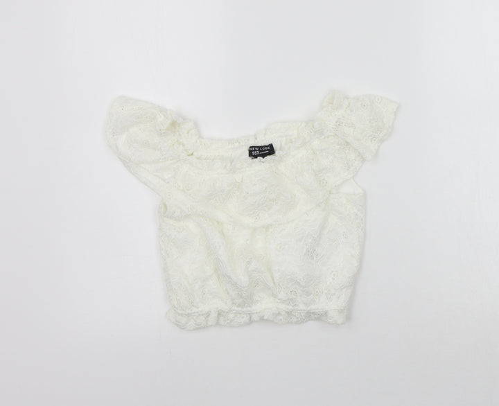 New Look Girls White   Basic T-Shirt Size 9 Years