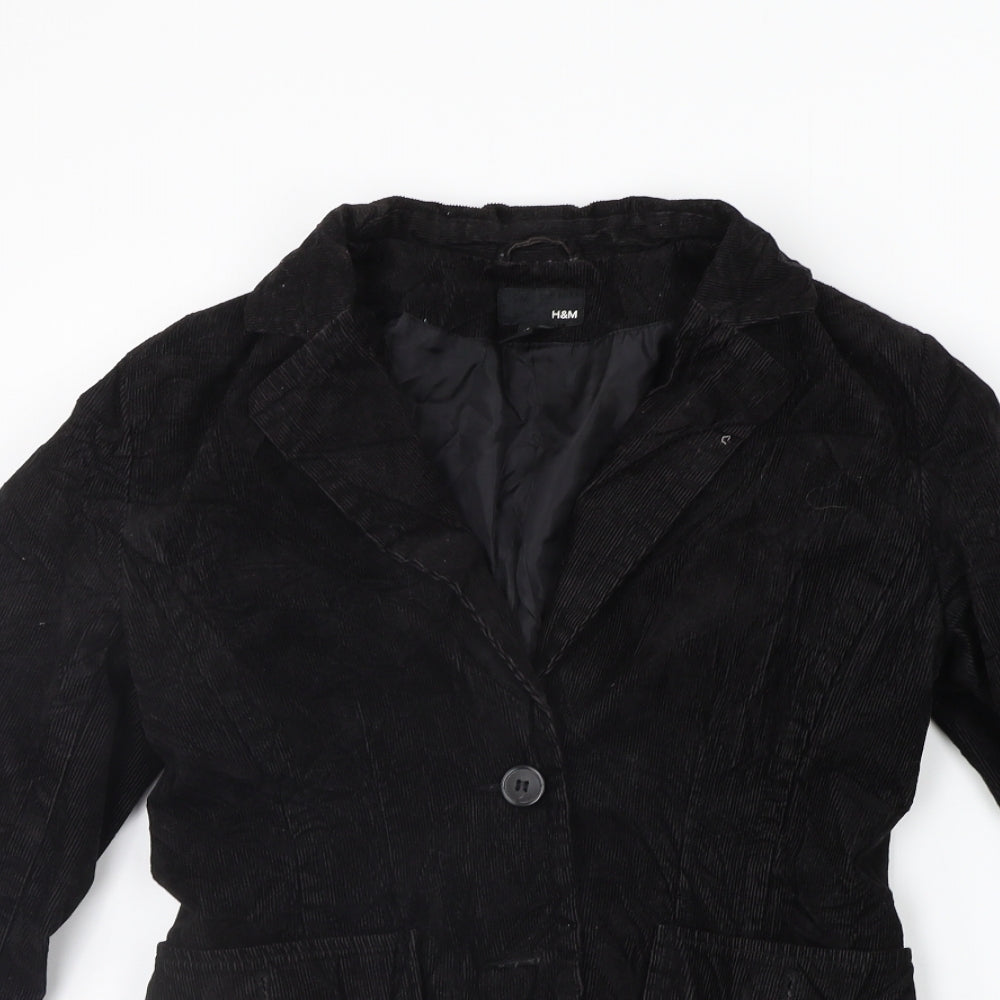 H&M Womens Black   Jacket Coat Size 10