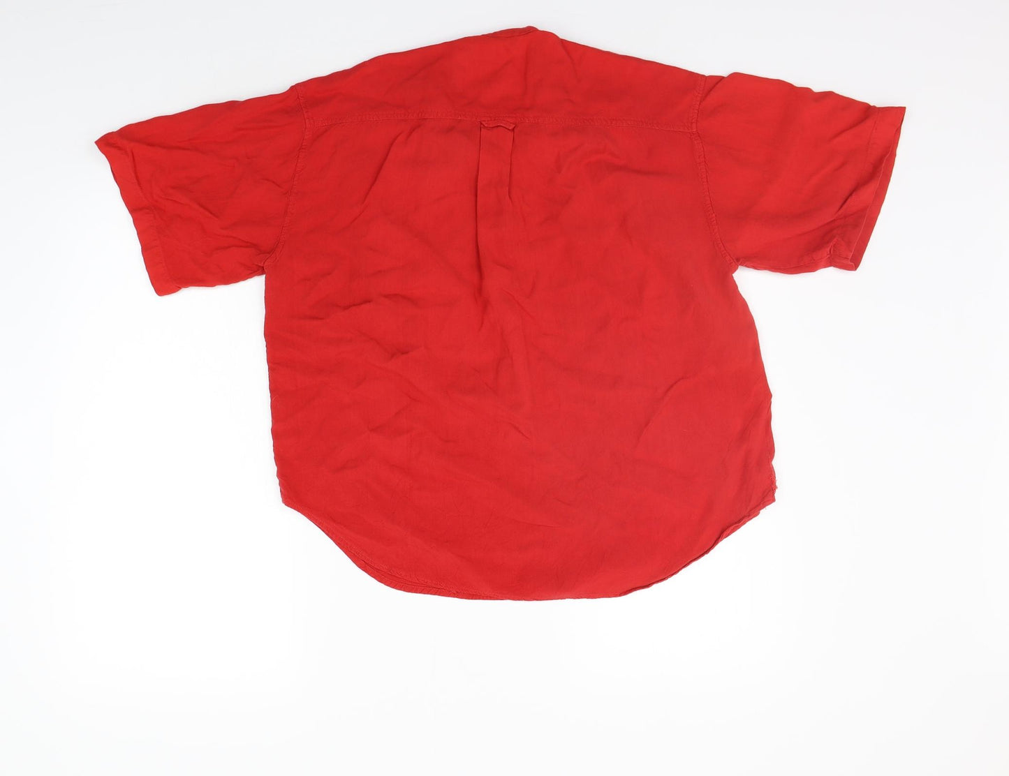 DETAILS Womens Red   Basic Button-Up Size L
