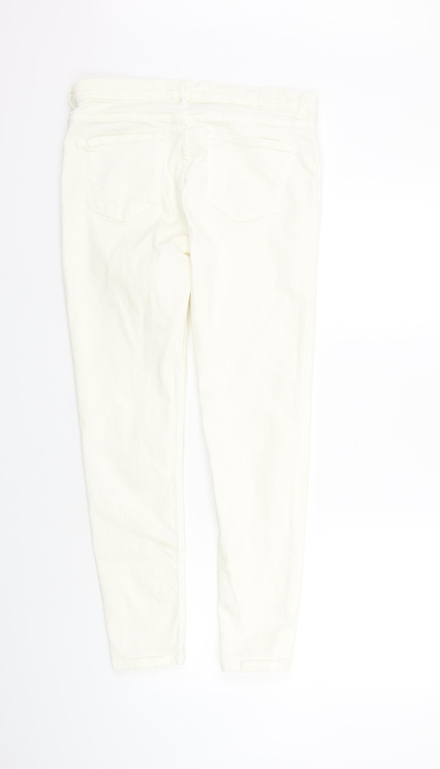 Zara Womens White   Trousers  Size 12 L25 in