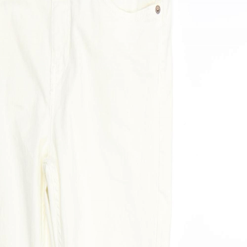 Zara Womens White   Trousers  Size 12 L25 in