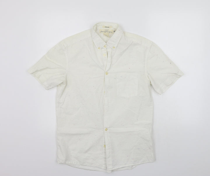 H&M Mens White    Button-Up Size S  - washable mark