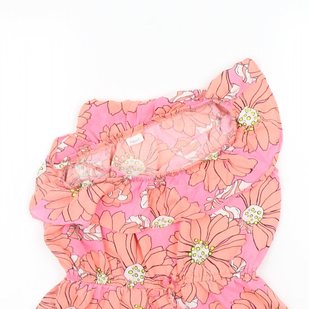 NEXT Girls Pink Geometric  Jumpsuit Outfit/Set Size 10 Years