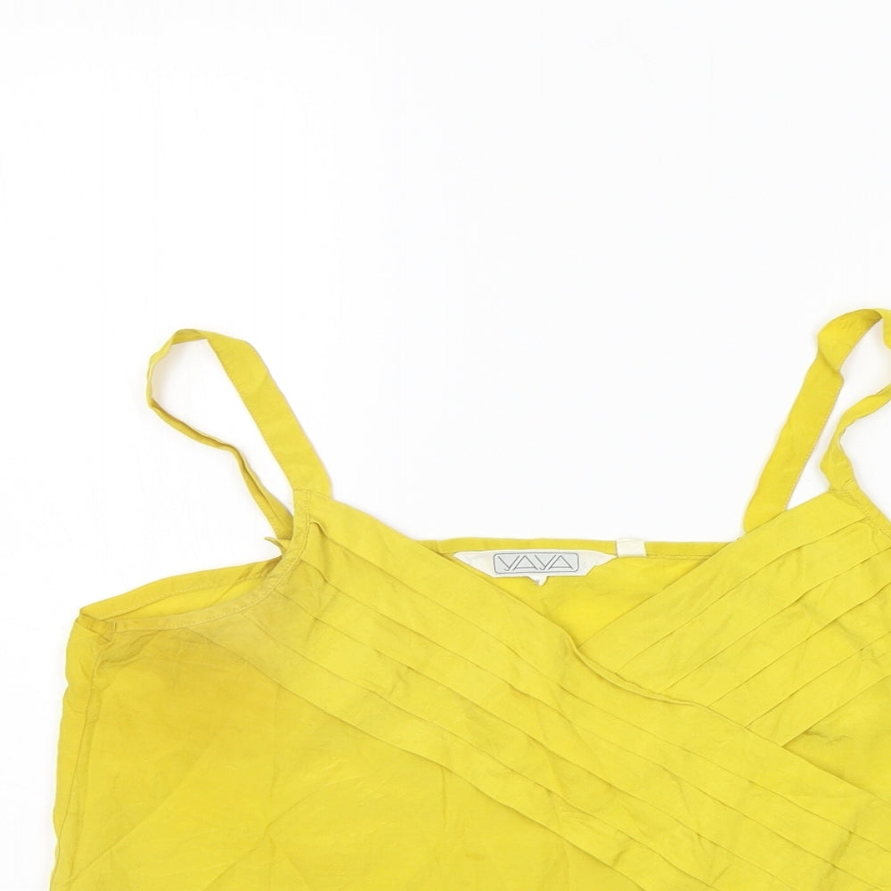 YAYA Womens Yellow   Basic Tank Size 10