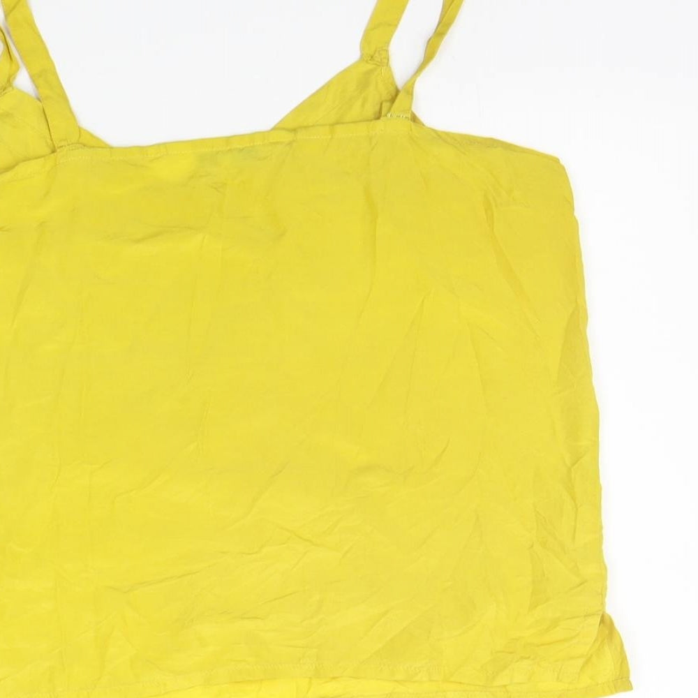 YAYA Womens Yellow   Basic Tank Size 10