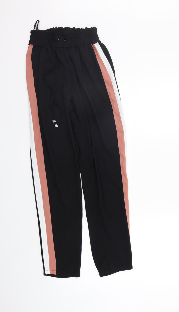New Look Womens Black Trousers Size 8 L27 in - Elastic Waist Band