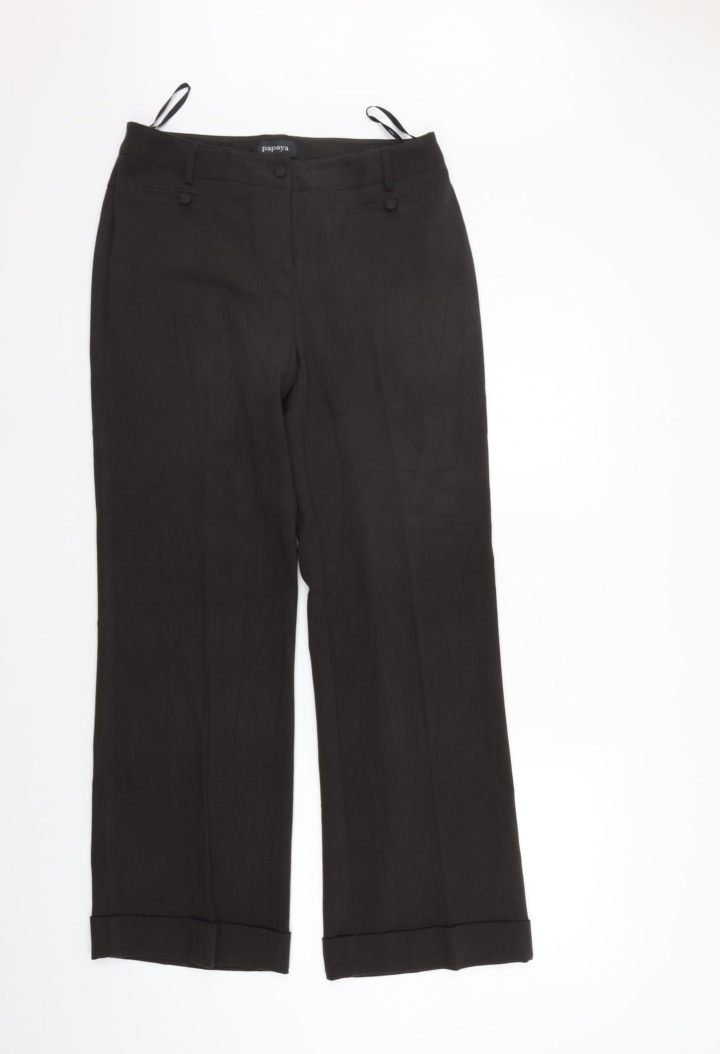 Papaya Womens Brown   Trousers  Size 10 L29 in