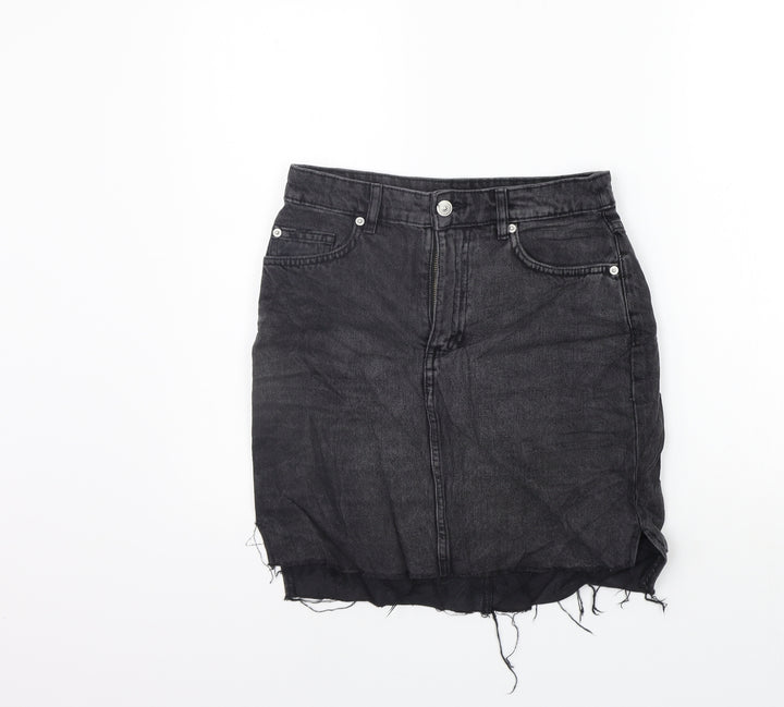 H&M Womens Grey A-Line Skirt Size 6