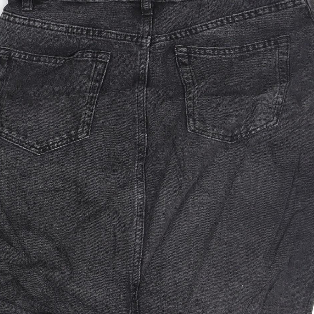 H&M Womens Grey   A-Line Skirt Size 6