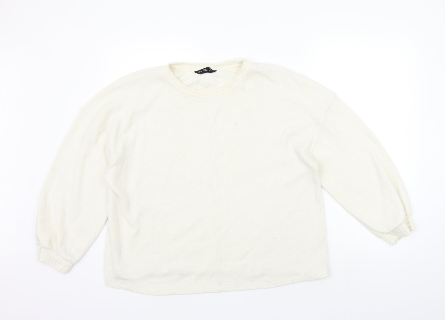 F&F Womens Beige   Pullover Jumper Size 14