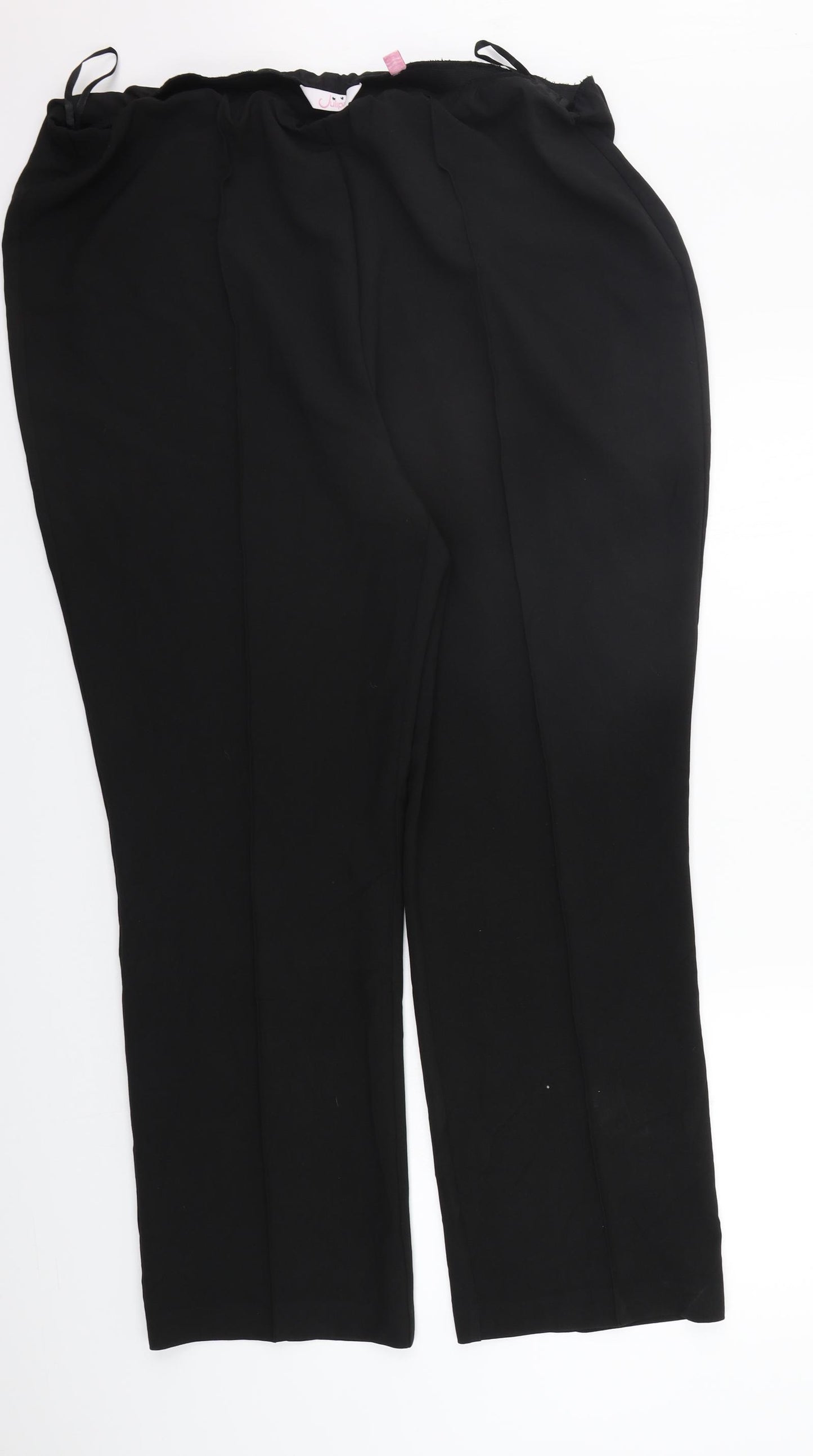 JULIPA Womens Black   Trousers  Size 22 L29 in - Elastic Waist Band