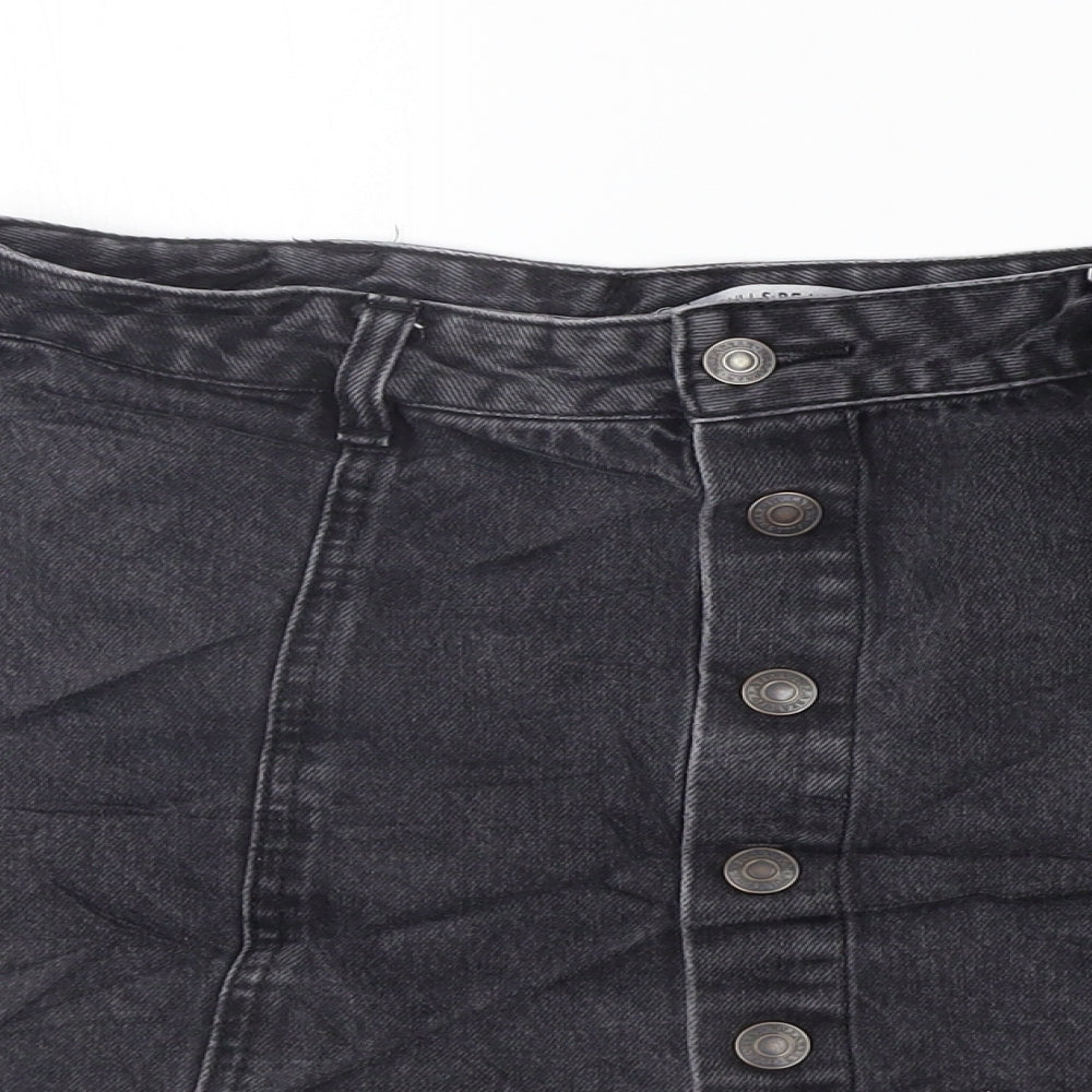 Pull & Bear Womens Grey   A-Line Skirt Size L