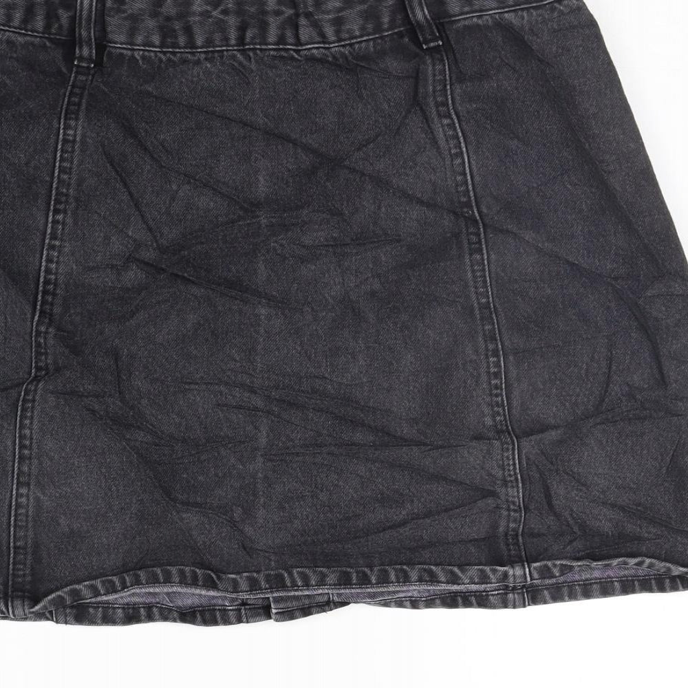 Pull & Bear Womens Grey   A-Line Skirt Size L