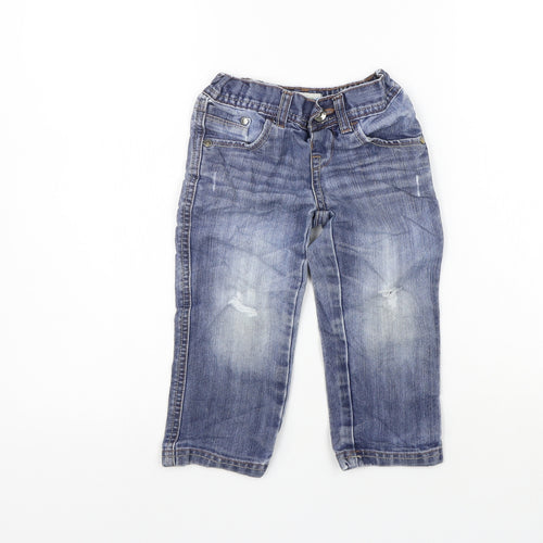 Marks and Spencer Girls Blue   Straight Jeans Size 2-3 Years