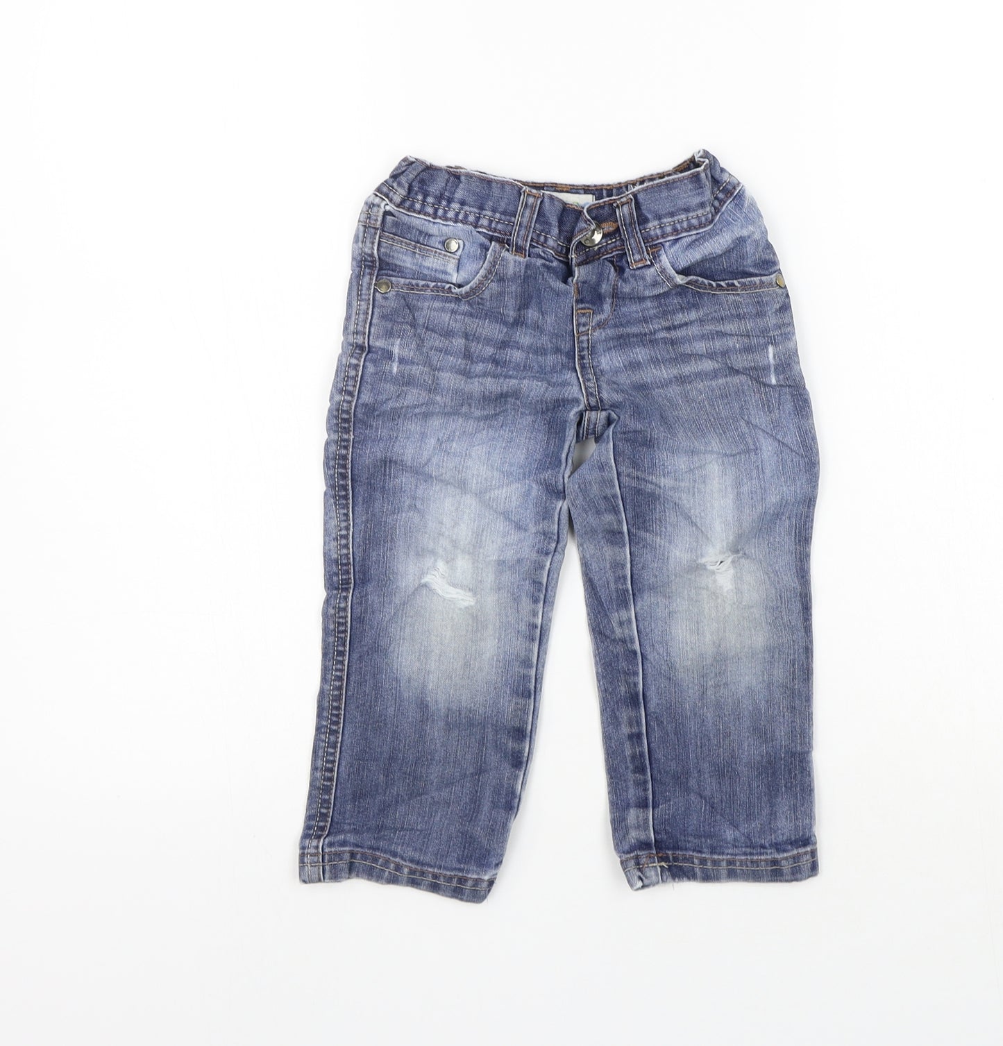 Marks and Spencer Girls Blue   Straight Jeans Size 2-3 Years