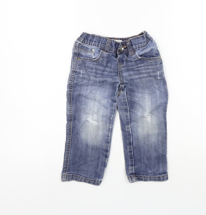 Marks and Spencer Girls Blue   Straight Jeans Size 2-3 Years