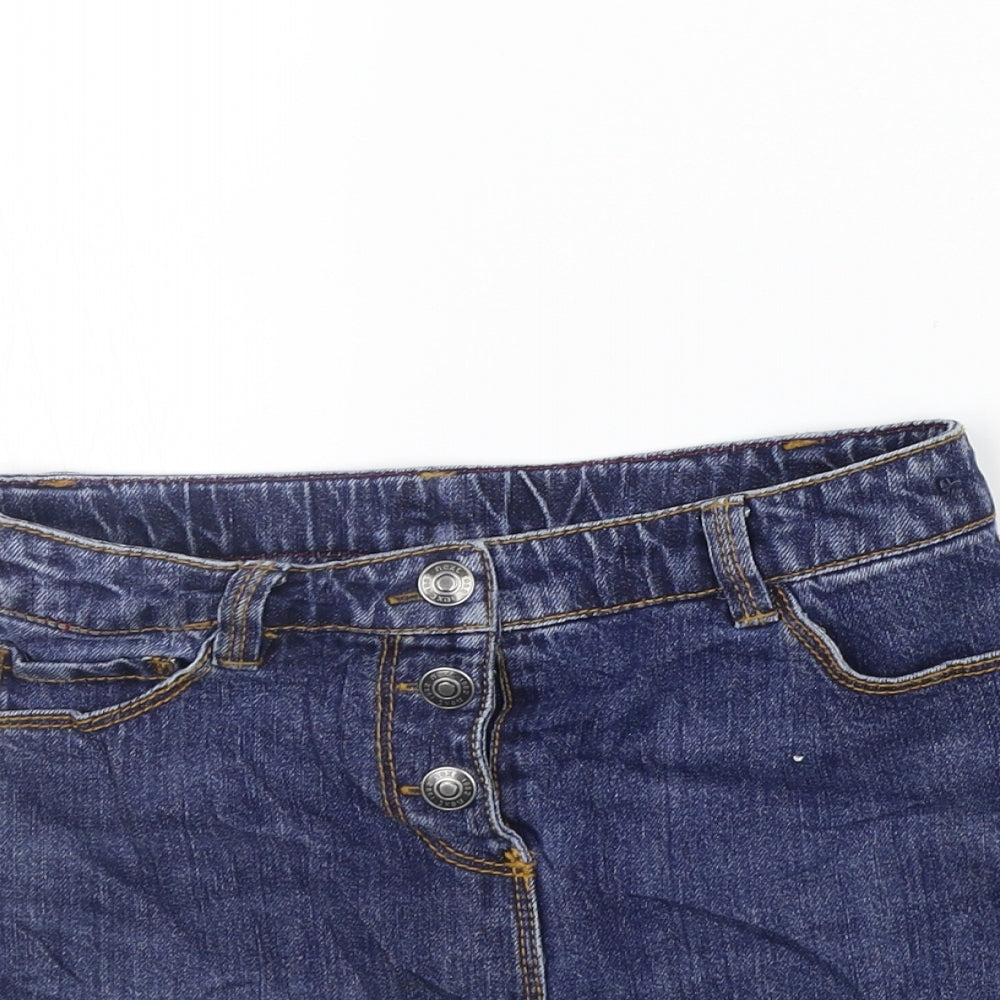 NEXT Girls Blue   Cut-Off Shorts Size 10 Years