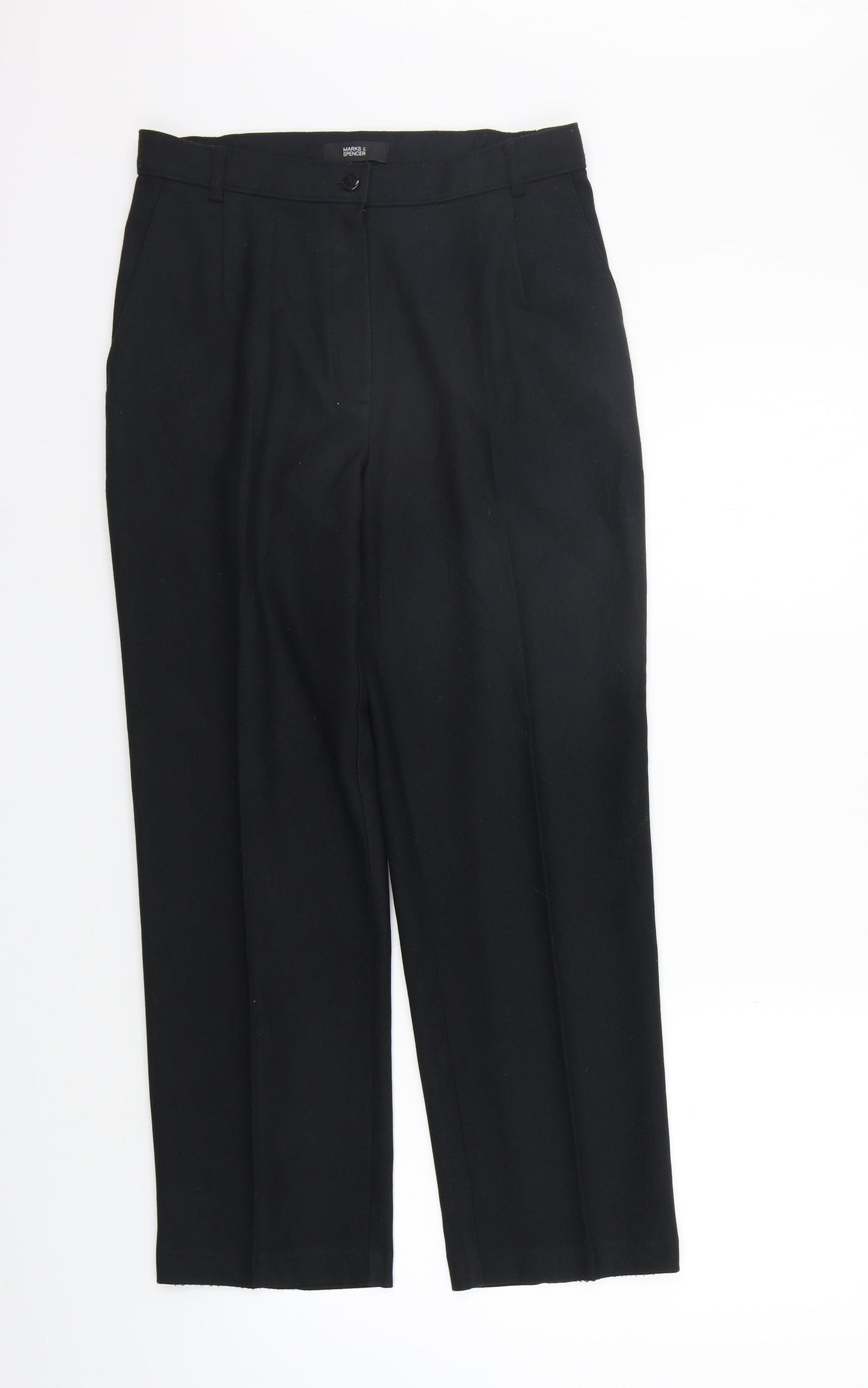 Marks and Spencer Womens Black   Trousers  Size 10 L26 in