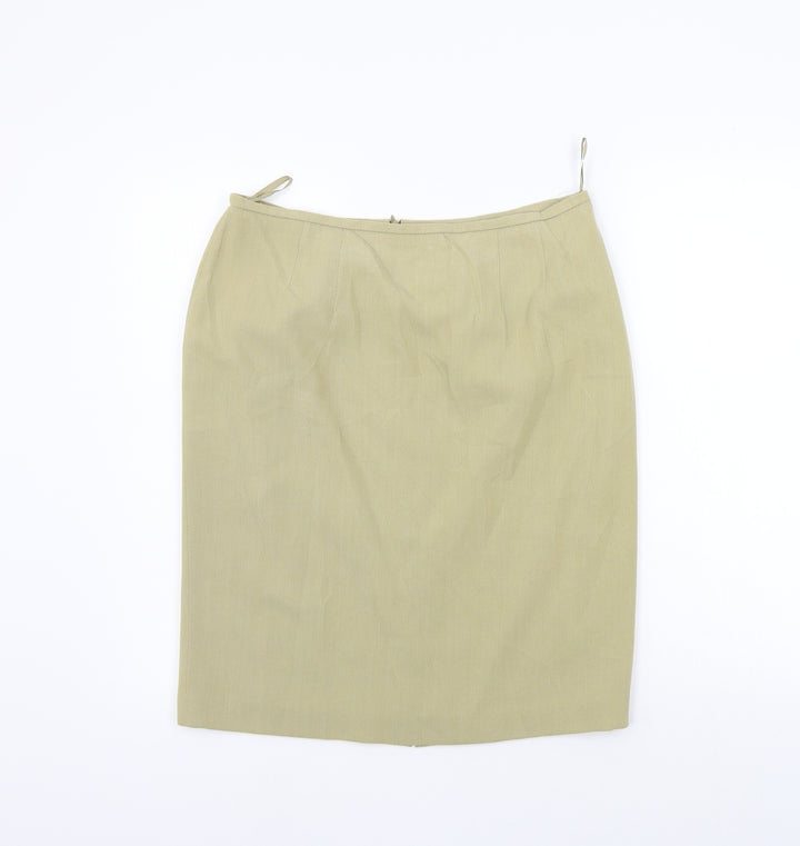 KS Selection Womens Beige A-Line Skirt Size 14