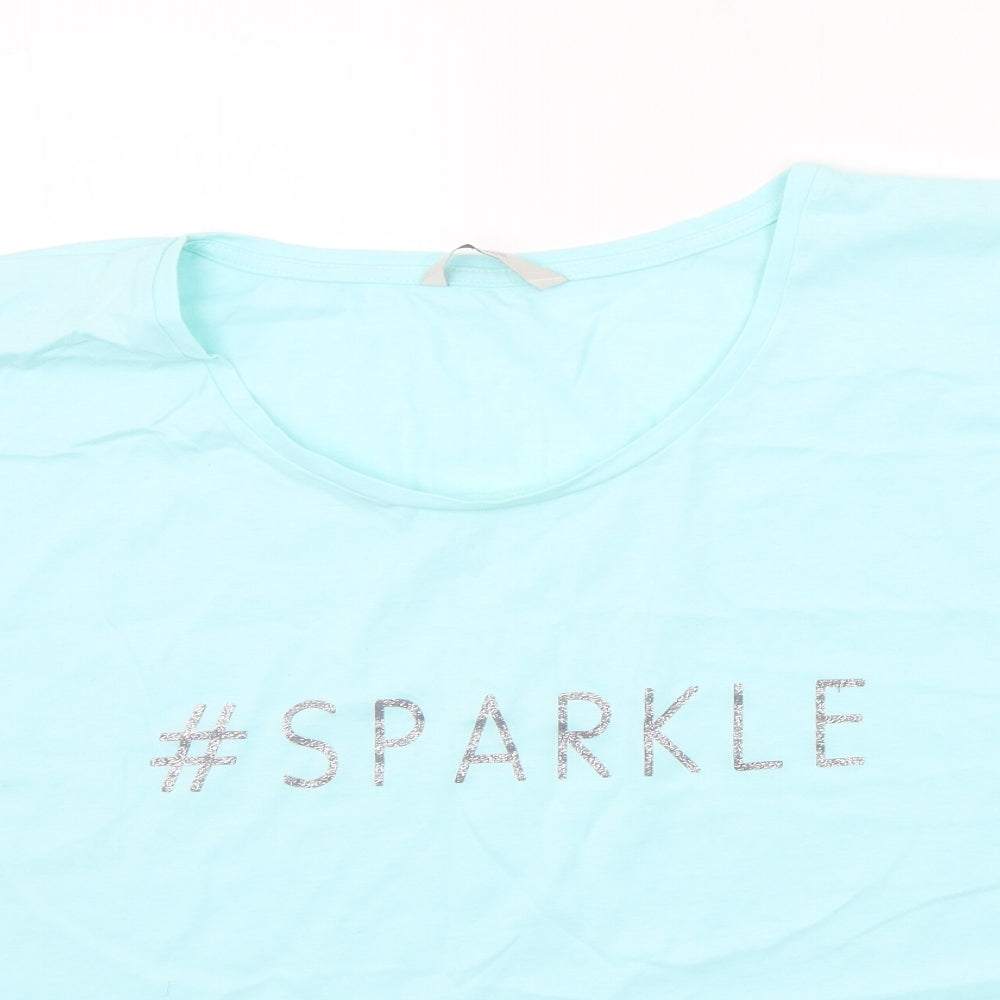 George Womens Blue   Basic T-Shirt Size 18  - sparkle