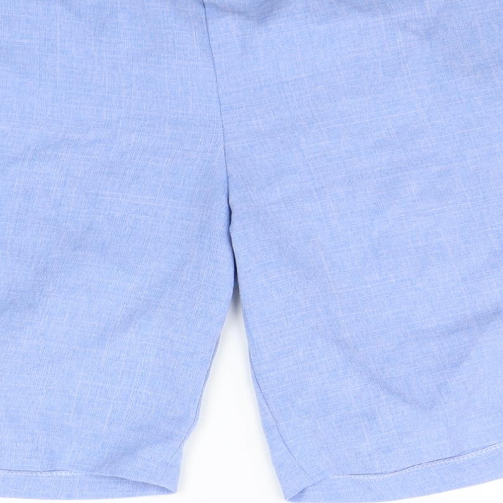 Preworn Womens Blue   Sweat Shorts Size 16 - Elastic Waist Band