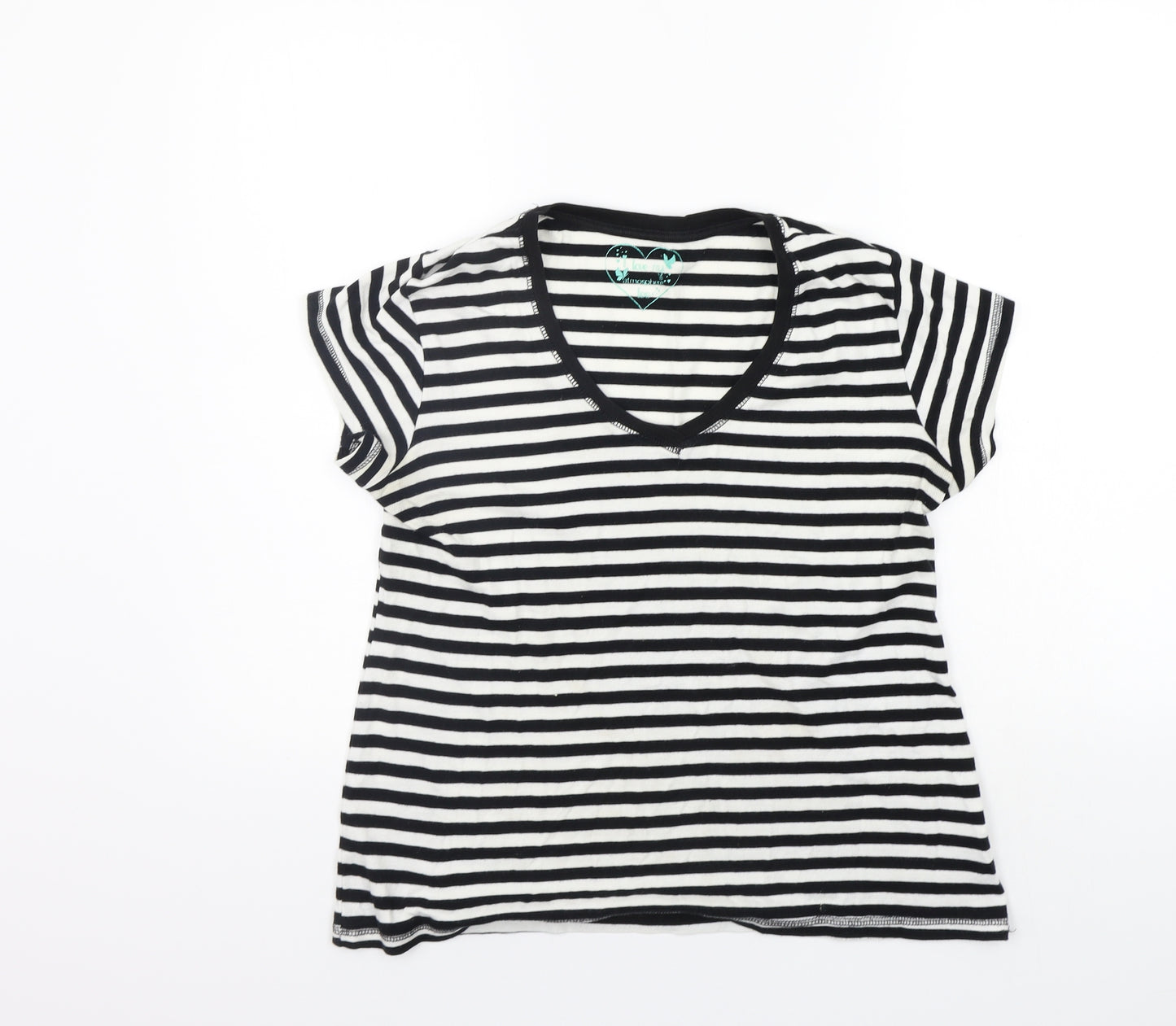 Atmosphere Womens Black Striped  Basic T-Shirt Size 14  - washable mark