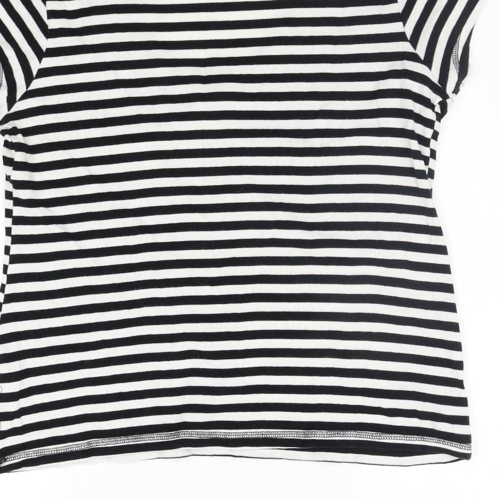 Atmosphere Womens Black Striped  Basic T-Shirt Size 14  - washable mark