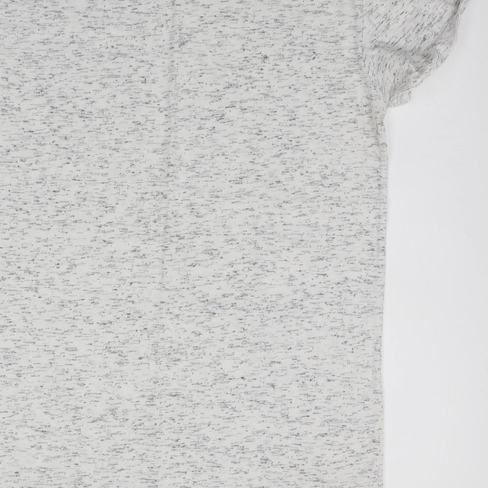 Primark Womens White Geometric  Basic T-Shirt Size L