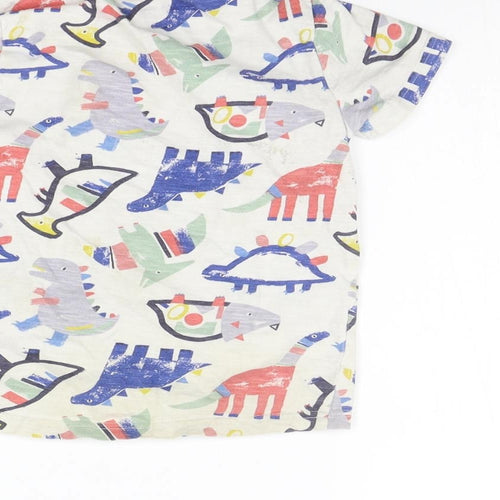 Nutmeg Girls Grey Geometric  Basic T-Shirt Size 3-4 Years