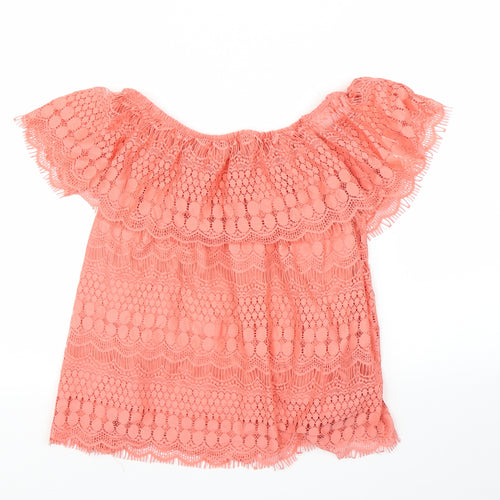 Preworn Womens Pink   Basic Blouse Size 14