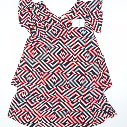 Avon Womens Pink Geometric  Shift  Size 10