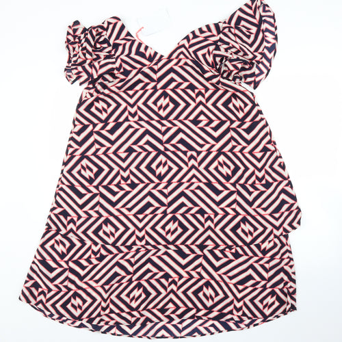 Avon Womens Pink Geometric  Shift  Size 10