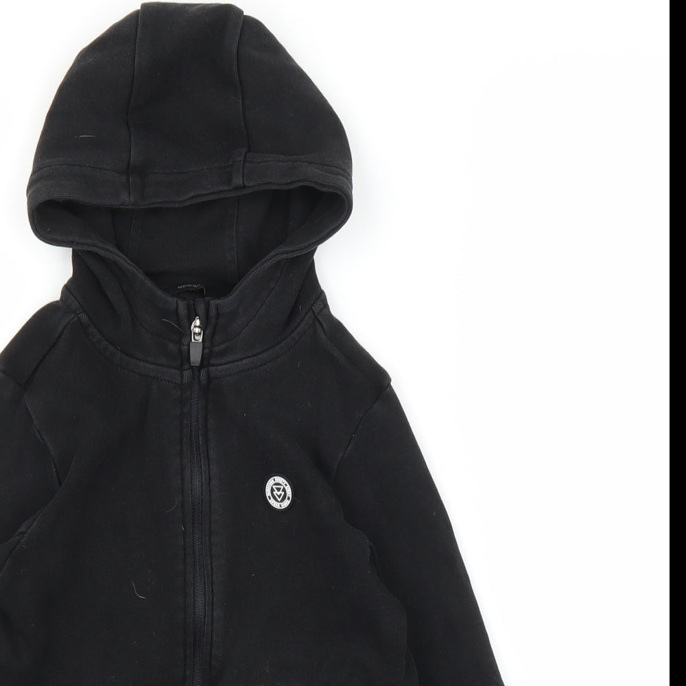 George Boys Black   Full Zip Hoodie Size 7-8 Years
