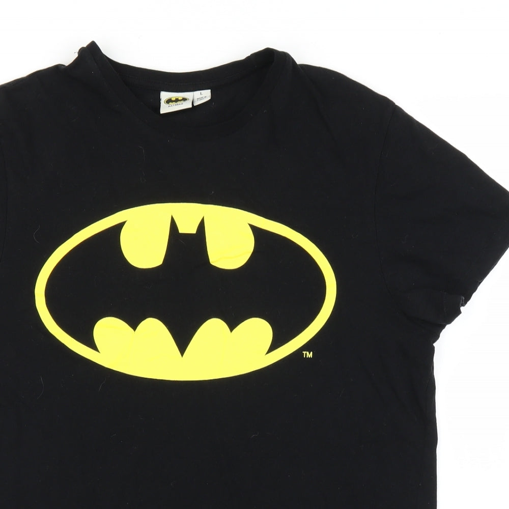 Primark Mens Black    T-Shirt Size L  - Batman