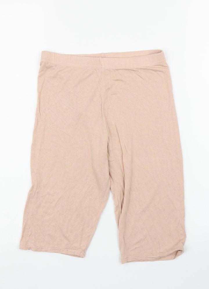 Boohoo Womens Pink Compression Shorts Size 8