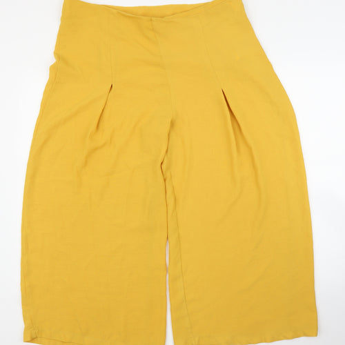 New Look Womens Yellow   Bloomer Trousers Size 18 L28 in