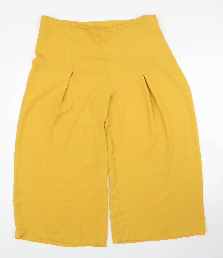 New Look Womens Yellow   Bloomer Trousers Size 18 L28 in
