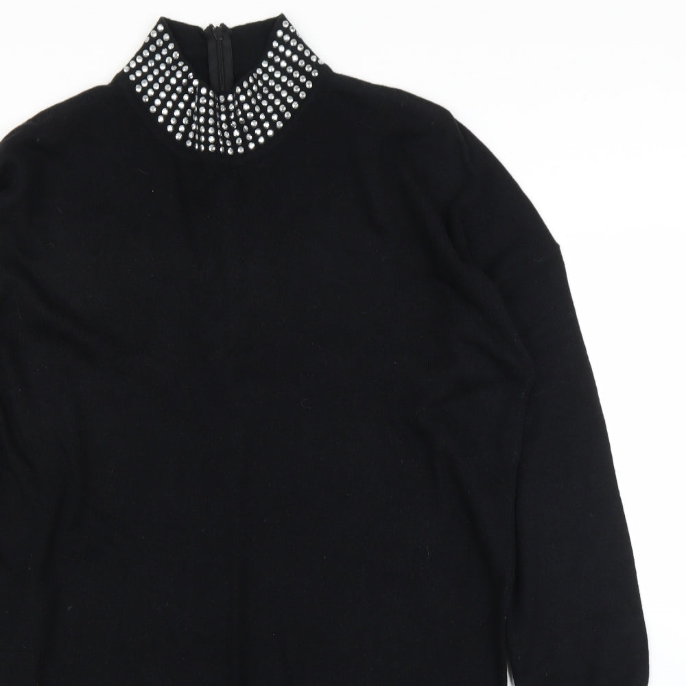 Wallis Womens Black   Pullover Jumper Size L