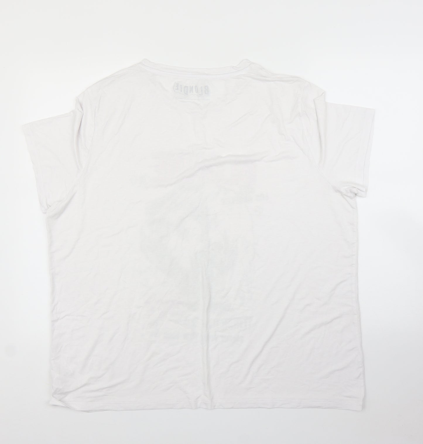 Blondie Womens White   Basic T-Shirt Size 22