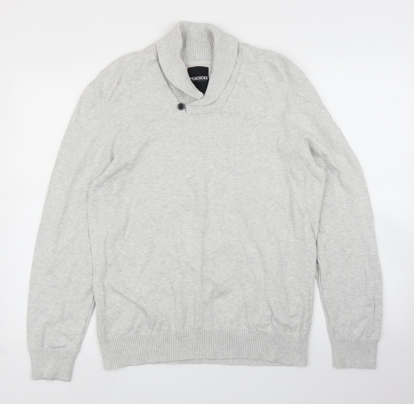 Peacocks Mens Grey   Pullover Jumper Size L