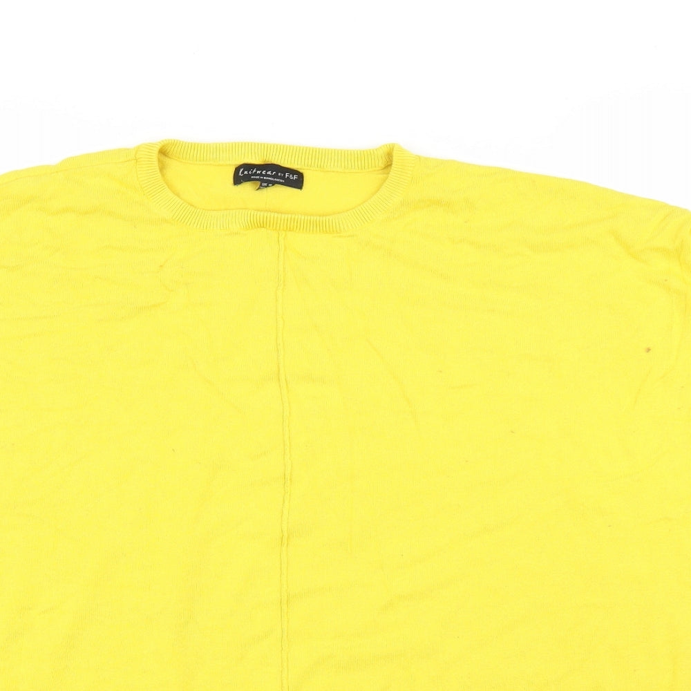 F&F Womens Yellow   Pullover Jumper Size 16