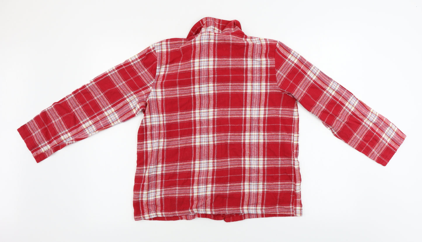 Matalan  Womens Red Check  Basic Button-Up Size M