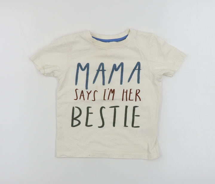 George Boys White Basic T-Shirt Size 4-5 Years